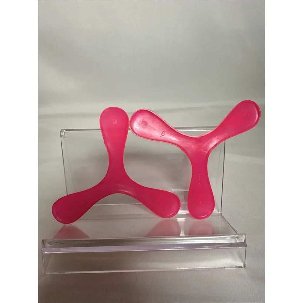 Cap'n Crunch Cereal Prize / Premium Pink Boomerang Circa 1990 Lot Of 2
